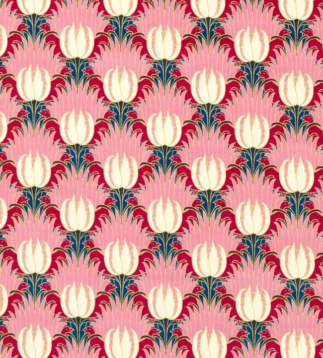 Tulip & Bird Fabric Amaranth & Blush