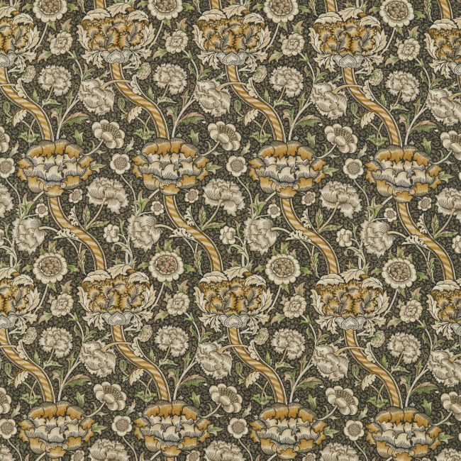 Wandle Fabric Charcoal/Mustard