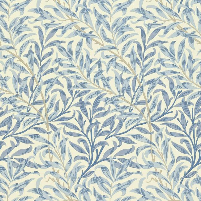 Willow Boughs Wallpaper Blue