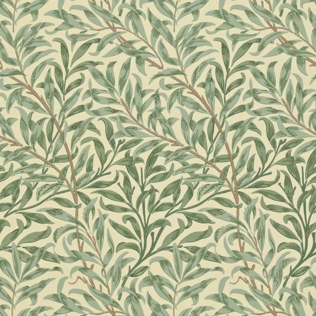 Willow Boughs Wallpaper Green