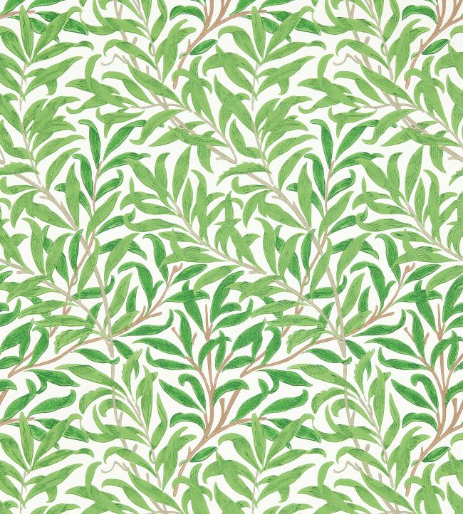 Willow Boughs Wallpaper Leaf Green