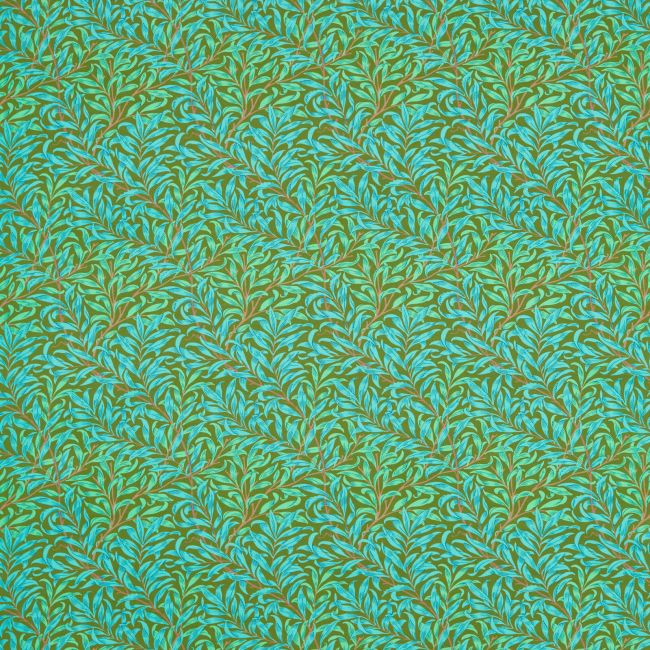 Willow Boughs Fabric Olive/Turquoise