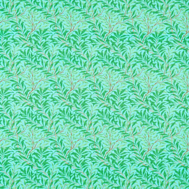 Willow Boughs Fabric Sky/Leaf Green