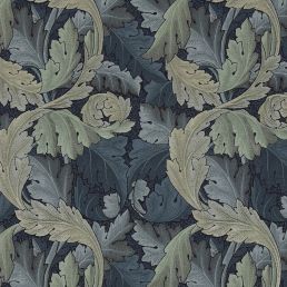 Acanthus Tapestry Fabric Indigo/Mineral