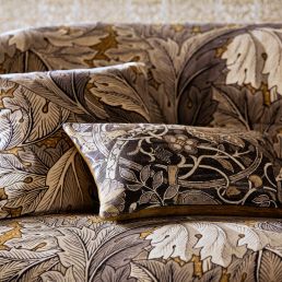 Acanthus Velvet Fabric Mustard/Grey