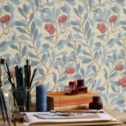 Arbutus Wallpaper Green/Terracotta