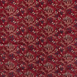 Artichoke Velvet Fabric Barbed Berry