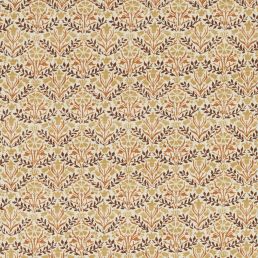 Bellflowers Fabric Chocolate/Tan