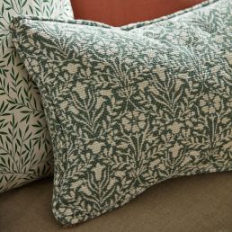 Bellflowers Fabric Indigo/Seagreen