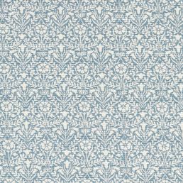 Bellflowers Weave Fabric Mineral Blue