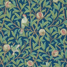 Bird & Pomegranate Wallpaper Blue/Sage