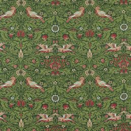 Bird Tapestry Fabric Tump Green