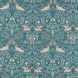 Bird Tapestry Fabric Webbs Blue