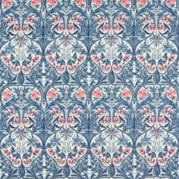 Bluebell Fabric Indigo/Rose