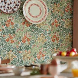 Bower Wallpaper Boughs Green/Rose