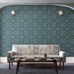 Brophy Trellis Wallpaper Ivory Sage