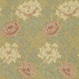 Chrysanthemum Wallpaper Pink/Yellow/Green