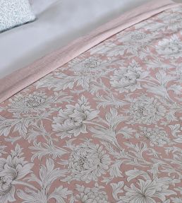 Chrysanthemum Toile Fabric Cochineal Pink