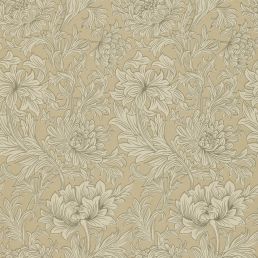 Chrysanthemum Toile Wallpaper Ivory/Gold