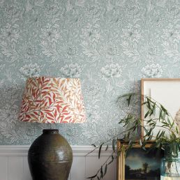 Chrysanthemum Toile Wallpaper Willow