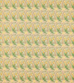 Daffodil Fabric Pink/Leaf Green