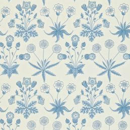 Daisy Wallpaper Blue/Ivory