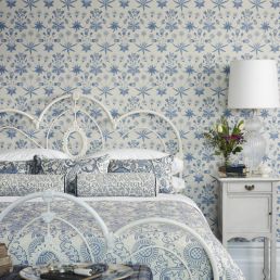 Daisy Wallpaper Blue/Ivory