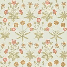 Daisy Wallpaper Coral/Manilla