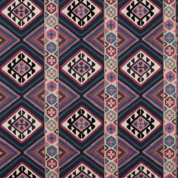 Dorothys Kilim Fabric Barbed Berry/Indigo