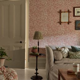 Emerys Willow Wallpaper Chrysanthemum Pink