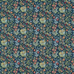 Flowers By May Fabric Indigo