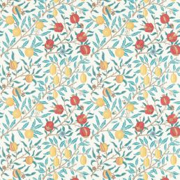 Fruit Fabric Green Indigo/Madder