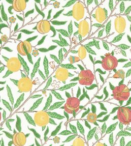 Fruit Wallpaper Leaf Green/Madder