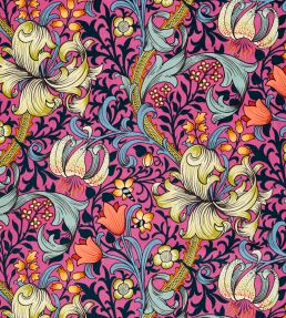 Golden Lily Velvet Fabric Serotonin Pink