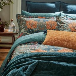 Honeysuckle & Tulip Bedding Set, Mulberry & Teal Mulberry & Teal