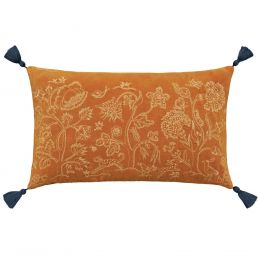 Honeysuckle & Tulip Cushion, Saffron Saffron