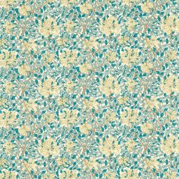 Honeysuckle Outdoor Fabric Teal/Soft Lemon