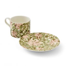 Honeysuckle Teacup & Saucer, Pink Pink