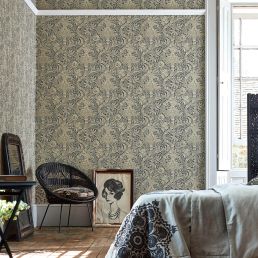 Indian Wallpaper Grey/Pewter