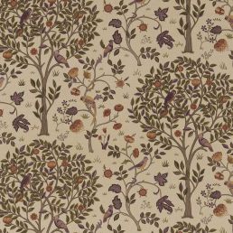 Kelmscott Tree Fabric Mulberry/Russet