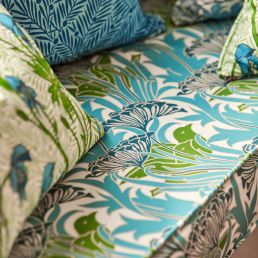 Laceflower Fabric Garden Green/Lagoon