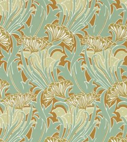 Laceflower Wallpaper Tobacco/Pistachio