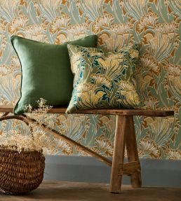 Laceflower Wallpaper Tobacco/Pistachio