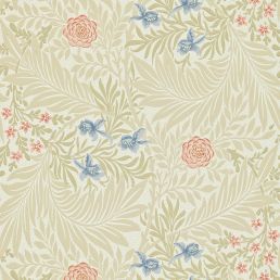 Larkspur Wallpaper Manilla/Old Rose