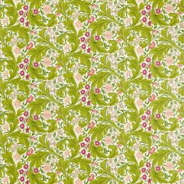 Leicester Fabric Sour Green/Plum