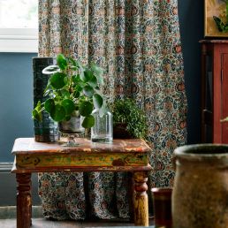 Little Chintz Fabric Nettle/Woad