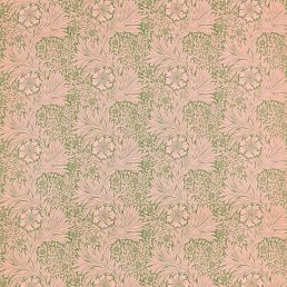 Marigold Fabric Olive/Pink