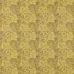 Marigold Fabric Summer Yellow/Chocolate