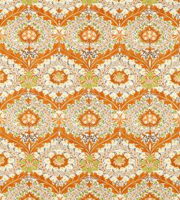 Merton Fabric Burnt Orange/Chartreuse