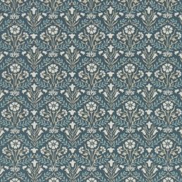 Morris Bellflowers Wallpaper Indigo/Linen